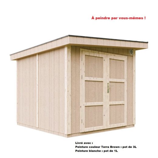 Abri de jardin M903A avec peinture Terra Brown - Timbela