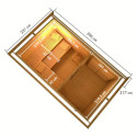 Sauna d’extérieur en bois brut Hytti 6 - 5 places - poêle 9KW ctrl intégré - KARIBU