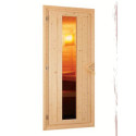 Sauna d’extérieur en bois brut Hytti 6 - 5 places - poêle 9KW ctrl intégré - KARIBU