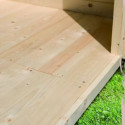 Sauna d’extérieur en bois brut Hytti 6 - 5 places - poêle 9KW ctrl intégré - KARIBU