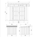 Abri de jardin M903A avec peinture Tundra Grey - Timbela