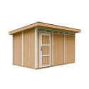Abri de jardin M904 avec peinture Harvest Honey - Timbela