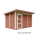 Abri de jardin M904 avec peinture Redwood Red - panneaux LP® SmartSide® - Timbela