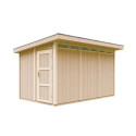 Abri de jardin M904 avec peinture Redwood Red - panneaux LP® SmartSide® - Timbela