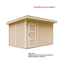 Abri de jardin M904 avec peinture Terra Brown - Timbela