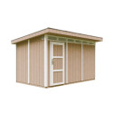 Abri de jardin M904 avec peinture Terra Brown - Timbela