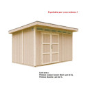 Abri de jardin M904A avec peinture Cavern Steel - Timbela