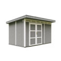Abri de jardin M904A avec peinture Cavern Steel - Timbela