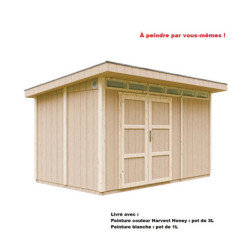 Abri de jardin M904A avec peinture Harvest Honey - Timbela