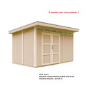 Abri de jardin M904A avec peinture Redwood Red - Timbela
