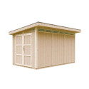 Abri de jardin M904A avec peinture Redwood Red - Timbela