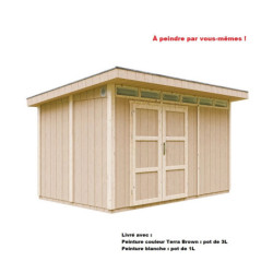 Abri de jardin M904A avec peinture Terra Brown - Timbela