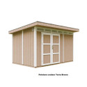 Abri de jardin M904A avec peinture Terra Brown - Timbela