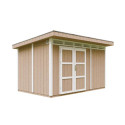 Abri de jardin M904A avec peinture Terra Brown - Timbela