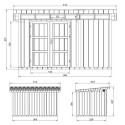 Abri de jardin M904A avec peinture Terra Brown - Timbela