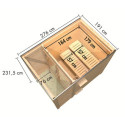 Sauna d’extérieur en bois brut Angkor 1 - poêle 9KW ctrl externe - KARIBU