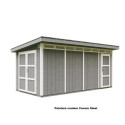 Abri de jardin 12m² avec peinture Cavern Steel - panneaux LP® SmartSide® - Timbela