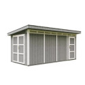 Abri de jardin 12m² avec peinture Cavern Steel - panneaux LP® SmartSide® - Timbela
