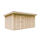 Abri de jardin M905C avec peinture Harvest Honey - Timbela