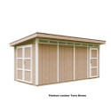 Abri de jardin 12m² M905C avec peinture Terra Brown - Timbela