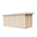 Abri de jardin 12m² M905C avec peinture Terra Brown - Timbela