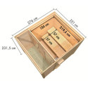 Sauna d’extérieur Angkor en bois brut 2 - 5 places 38mm KARIBU