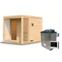 Sauna d’extérieur Angkor 2 - 5 places - poêle 9KW ctrl externe - KARIBU