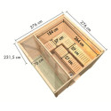 Sauna d’extérieur en bois brut Angkor 3 - 5 places - poêle 9KW ctrl externe - KARIBU