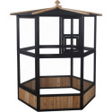 Volière en bois FSC thermo-traité diam. 150cm x H.179cm - Shelty Pet