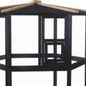 Volière en bois FSC thermo-traité diam. 150cm x H.179cm - Shelty Pet