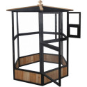 Volière en bois FSC thermo-traité diam. 150cm x H.179cm - Shelty Pet