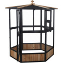 Volière en bois FSC thermo-traité diam. 150cm x H.179cm - Shelty Pet