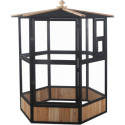 Volière en bois FSC thermo-traité diam. 150cm x H.179cm - Shelty Pet
