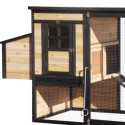 Poulailler en bois FSC thermo-traité 200x75,5x103cm avec toit bitumé pour 4 à 5 poules – Shelty Pet