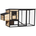 Poulailler en bois FSC thermo-traité 200x75,5x103cm avec toit bitumé pour 4 à 5 poules – Shelty Pet