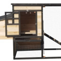 Poulailler en bois FSC thermo-traité 200x75,5x103cm avec toit bitumé pour 4 à 5 poules – Shelty Pet
