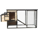 Poulailler en bois FSC thermo-traité 200x75,5x103cm avec toit bitumé pour 4 à 5 poules – Shelty Pet