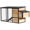 Poulailler en bois FSC thermo-traité 200x75,5x103cm avec toit bitumé pour 4 à 5 poules – Shelty Pet