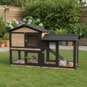 Clapier en bois FSC avec toit bitumé - Shelty Pet