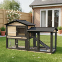 Clapier en bois FSC avec toit bitumé - Shelty Pet