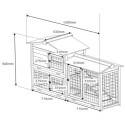 Clapier en bois FSC avec toit bitumé - Shelty Pet