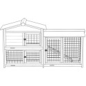 Clapier en bois FSC avec toit bitumé - Shelty Pet