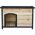 Niche en bois FSC thermo-traité 104x66x70cm pour chien de taille moyenne - Shelty Pet