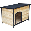 Niche en bois FSC thermo-traité 104x66x70cm pour chien de taille moyenne - Shelty Pet