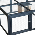 Enclos tortue d'extérieur en bois - L120xP110xH50cm - avec habitat - Shelty Pet