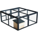 Enclos tortue d'extérieur en bois - L120xP110xH50cm - avec habitat - Shelty Pet