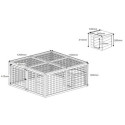 Enclos tortue d'extérieur en bois - L120xP110xH50cm - avec habitat - Shelty Pet