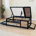 Enclos tortue d'intérieur en bois - L97xP57xH33cm - Shelty Pet