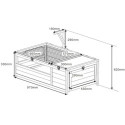 Enclos tortue d'intérieur ou d'extérieur en bois - L97xP57xH33cm - Shelty Pet