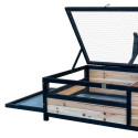 Enclos tortue d'intérieur ou d'extérieur en bois - L97xP57xH33cm - Shelty Pet